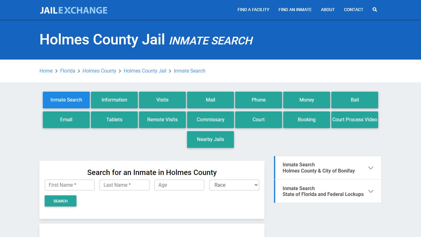 Holmes County Jail, FL Inmate Search: Roster & Mugshots