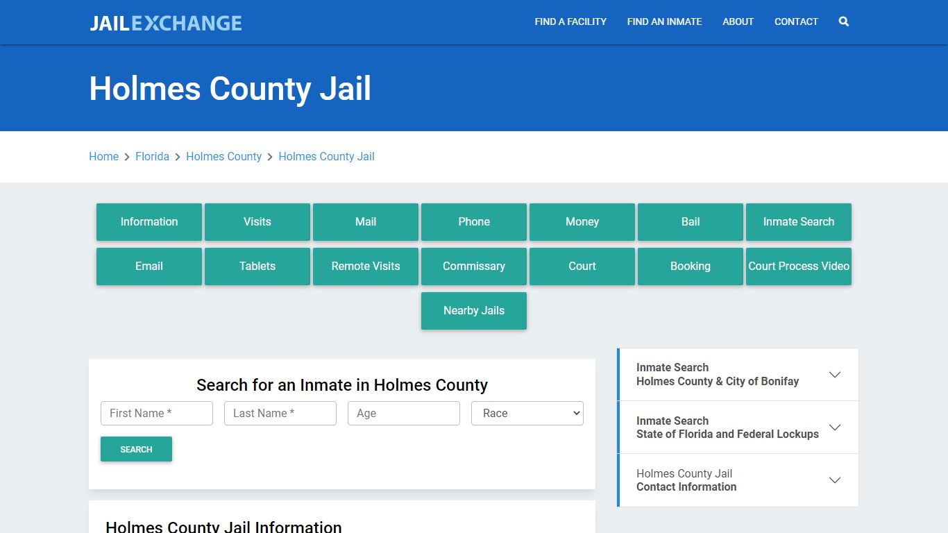 Holmes County Jail Roster Lookup, FL, Inmate Search