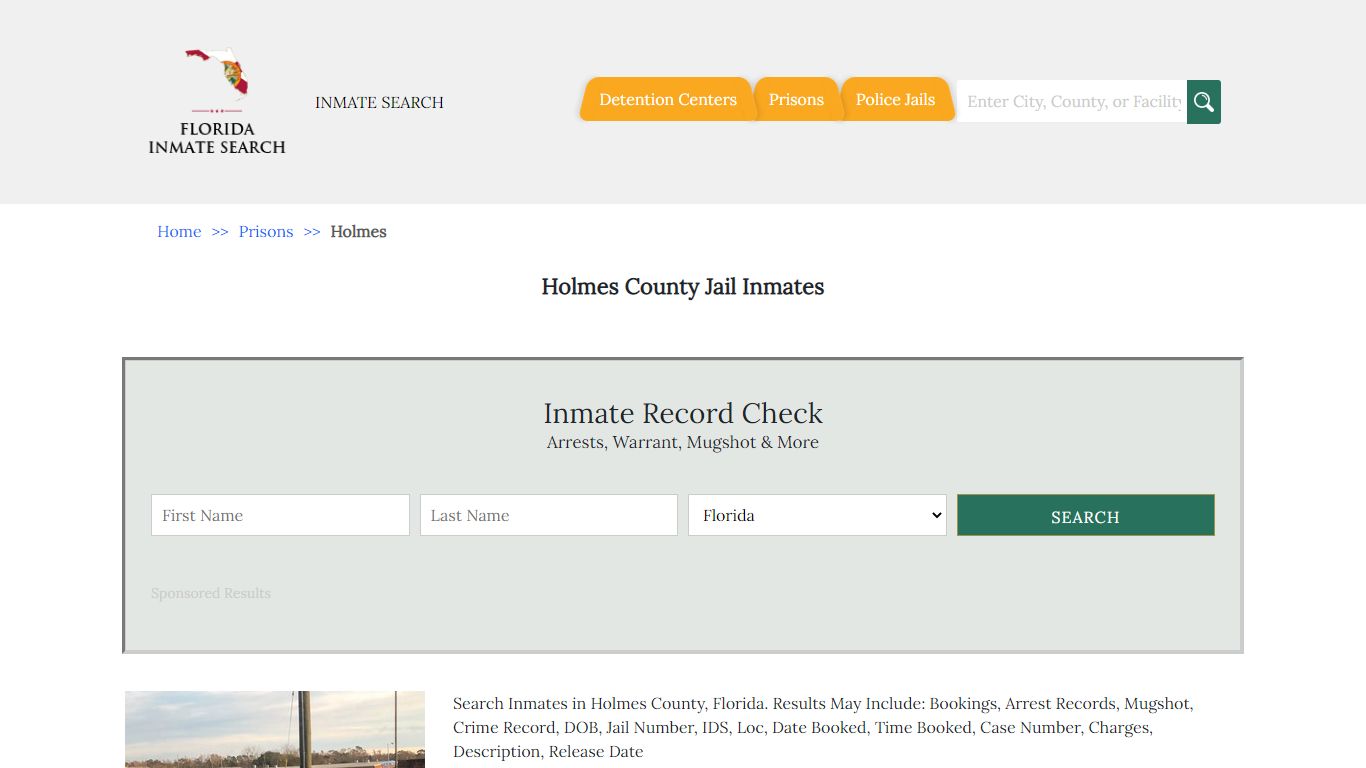 Holmes County Jail Inmates - Florida Inmate Search